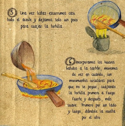 Cook the tortilla for Spanish tortilla recipe